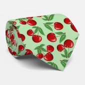 Red Cherries übers Muster nach Maß Krawatte (Gerollt)