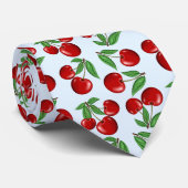 Red Cherries übers Muster nach Maß Krawatte (Gerollt)
