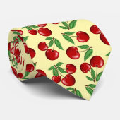 Red Cherries übers Muster nach Maß Krawatte (Gerollt)