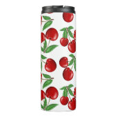 Red Cherries übers Muster nach Maß Thermosbecher (Rückseite)