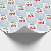 Red Cherries Watercolor Geschenkpapier (Ecke)