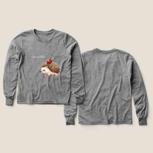 Red Cherry Adorable Hedgehog (Design Vorder- & Rückseite)