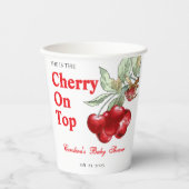 Red Cherry auf Top Baby Dusche Pappbecher (Vorderseite)