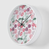 Red cherry berry fruit stylish uhr (Winkel)