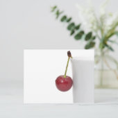 Red Cherry Berry Postkarte (Stehend Vorderseite)