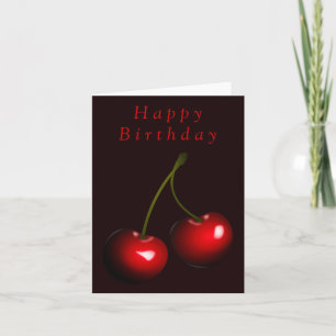 Red Cherry Birthday Card Karte