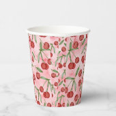 Red Cherry Birthday Paper Cup Pappbecher (Rechts)