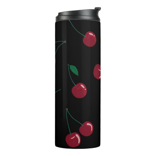 Red Cherry Black Thermosbecher (Nach links gedreht)