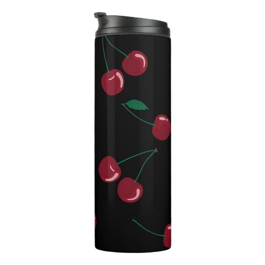 Red Cherry Black Thermosbecher (Nach rechts gedreht)