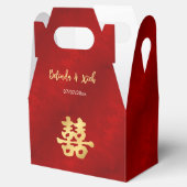 Red Cherry Blossom Blossom | Chinesische Hochzeit Geschenkschachtel (Geöffnet)