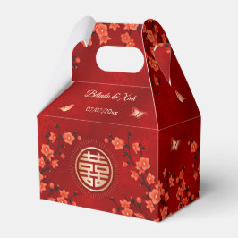 Red Cherry Blossom Blossom | Chinesische Hochzeit Geschenkschachtel