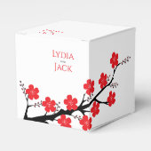 Red Cherry Blossom Hochzeit Geschenkschachtel (Vorderseite)