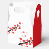 Red Cherry Blossom Hochzeit Geschenkschachtel (Geöffnet)
