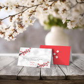 Red Cherry Blossom Hochzeit Platzkarte