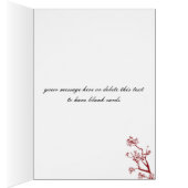 Red Cherry Blossom Mitteilungskarten (Innen (Rechts))