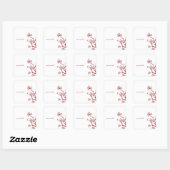 Red Cherry Blossom Oriental Wedding Stickers (Blatt)