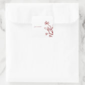 Red Cherry Blossom Oriental Wedding Stickers (Tasche)