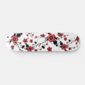 Red Cherry Blossom Sakura Design Skateboard (Horizontal)