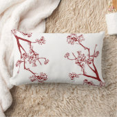 Red Cherry Blossom Throw Kissen (Decke)