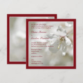 Red Cherry Blossom Wedding Einladung (Vorne/Hinten)