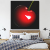 Red Cherry Canvas Print - Ihre Farbe - Text Leinwanddruck (Insitu (Schlafzimmer))
