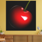 Red Cherry Canvas Print - Ihre Farbe - Text Leinwanddruck (Insitu (Wohnzimmer))