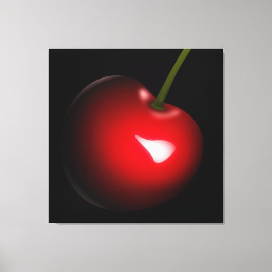 Red Cherry Canvas Print - Ihre Farbe - Text Leinwanddruck (Vorderseite)