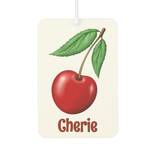 Red Cherry Design Personalisiert Autolufterfrischer (Vorderseite)
