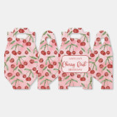 Red Cherry First Birthday Favor Boxes Geschenkschachtel (Ungeklappt)