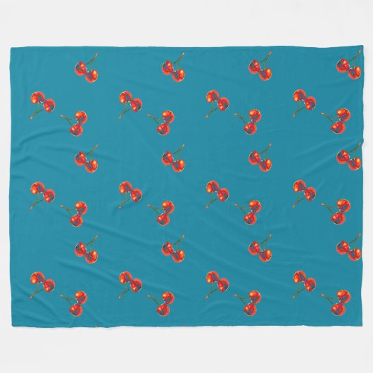 Red Cherry Fleecedecke (Vorderseite (Horizontal))