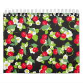 Red Cherry Frucht Green Blätter Hübsch Weiße Blume Kalender (Titelbild)
