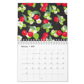 Red Cherry Frucht Green Blätter Hübsch Weiße Blume Kalender (Feb 2027)