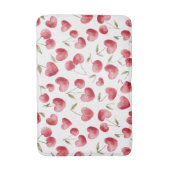 Red Cherry Hearts Badematte (Vorderseite Vertikal)