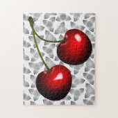 Red Cherry Jigsaw Puzzle Sweet Cherries Geschenk (Vertikal)