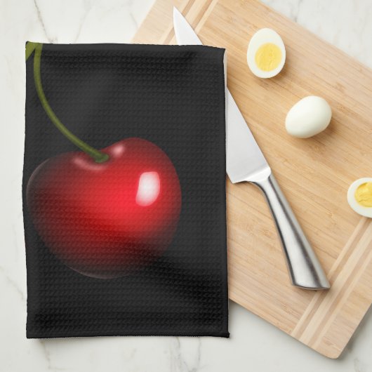 Red Cherry Kitchtuch - Custom Colors Geschirrtuch (Viertel Falte)
