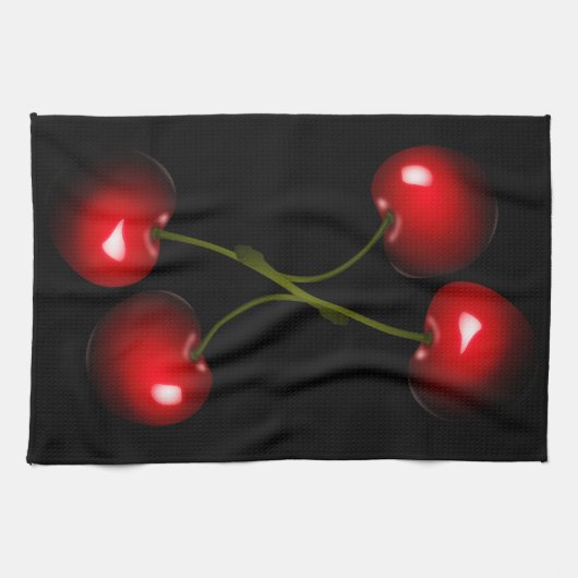 Red Cherry Kitchtuch - Custom Colors Geschirrtuch (Horizontal)