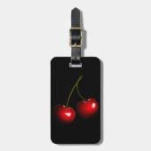 Red Cherry Luggage Tag - Anpassbar Gepäckanhänger (Vorderseite vertikal)