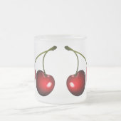 Red Cherry Mattiert Glass Coffee Tasse (Mittel)