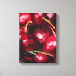 Red Cherry Painting - Still-Life Illustration Leinwanddruck