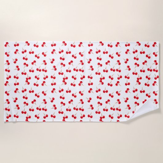 Red Cherry Pattern Strandtuch (Vorderseite)