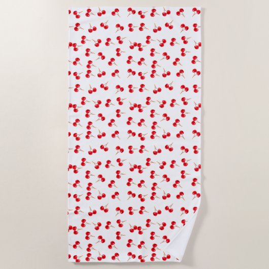 Red Cherry Pattern Strandtuch (Vorderseite)