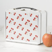 Red Cherry Pattern Vivid Metall Lunch Box (Beispiel)