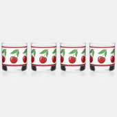Red Cherry Pattern Whiskyglas (Hinten)