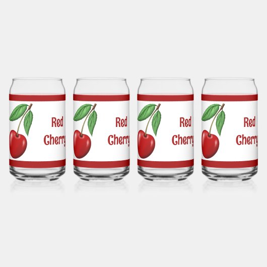 Red Cherry Personalisiert Dosenglas (Vorderseite)