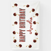 Red Cherry Personalisiertes Party Banner (Vertikal)