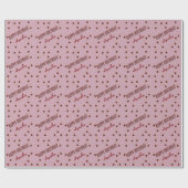 Red Cherry Personalisiertes Party Geschenkpapier (Flach)