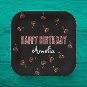 Red Cherry Personalisiertes Party Pappteller