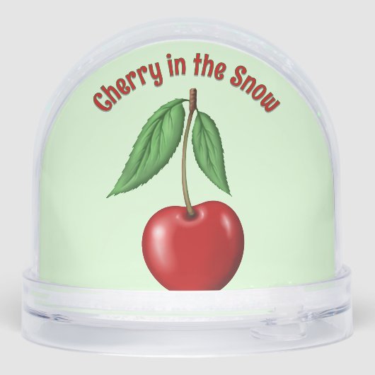 Red Cherry Personalized  Schneekugeln (Rückseite)