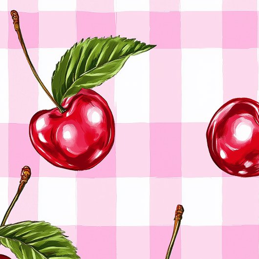 Red Cherry Pink Gingham Kariertes Muster Telefonca iPhone Hülle
