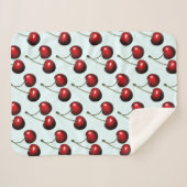 Red Cherry Sherpa Blanket Ihre Farben Sherpadecke (Vorderseite (Horizontal))